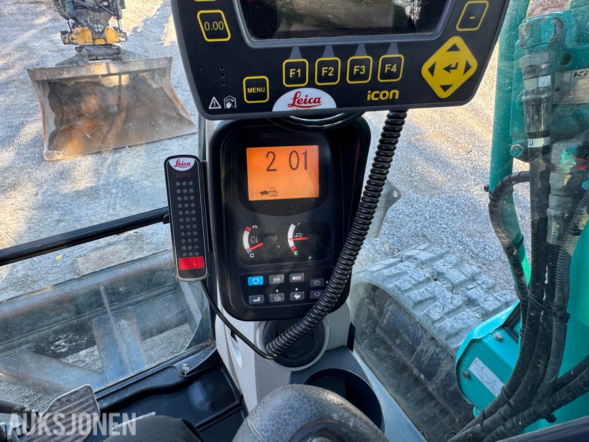 2014 Kobelco SK75SR-3E Gravemaskin, Leica maskinstyring, tiltrotator og skuff