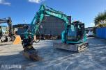2014 Kobelco SK75SR-3E Gravemaskin, Leica maskinstyring, tiltrotator og skuff