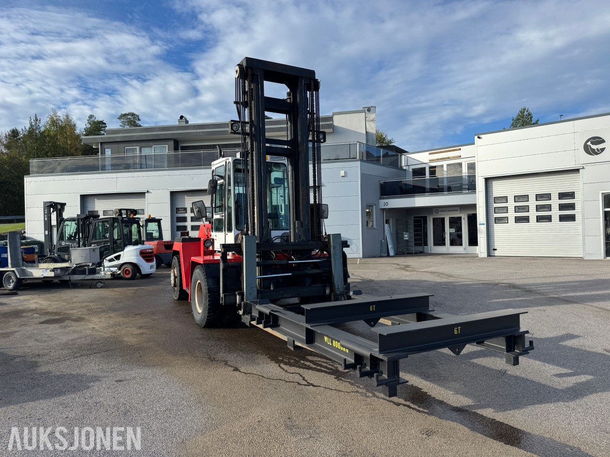 1994 Kalmar DC13,6-EC3 gaffeltruck med løfteåk, sideskift og spreder