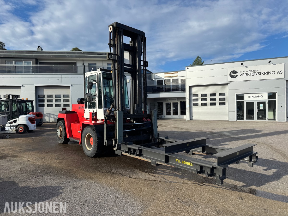 1994 Kalmar DC13,6-EC3 gaffeltruck med løfteåk, sideskift og spreder
