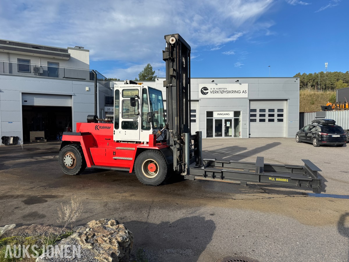 1994 Kalmar DC13,6-EC3 gaffeltruck med løfteåk, sideskift og spreder
