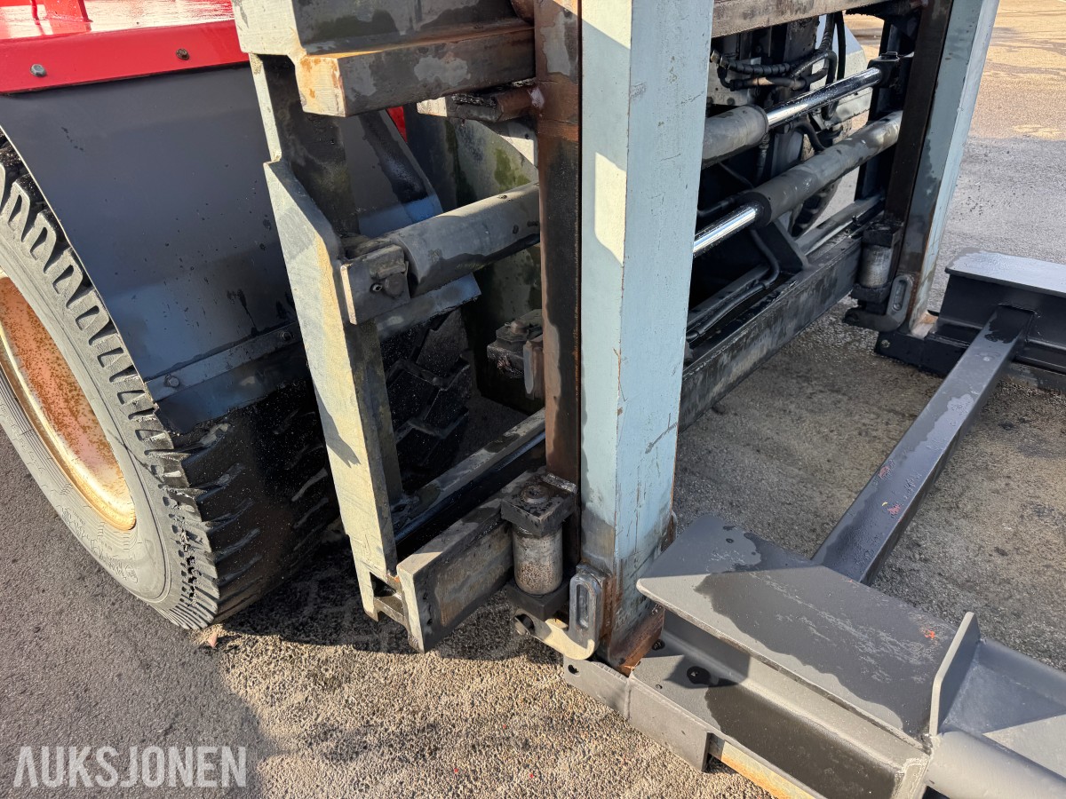 1994 Kalmar DC13,6-EC3 gaffeltruck med løfteåk, sideskift og spreder