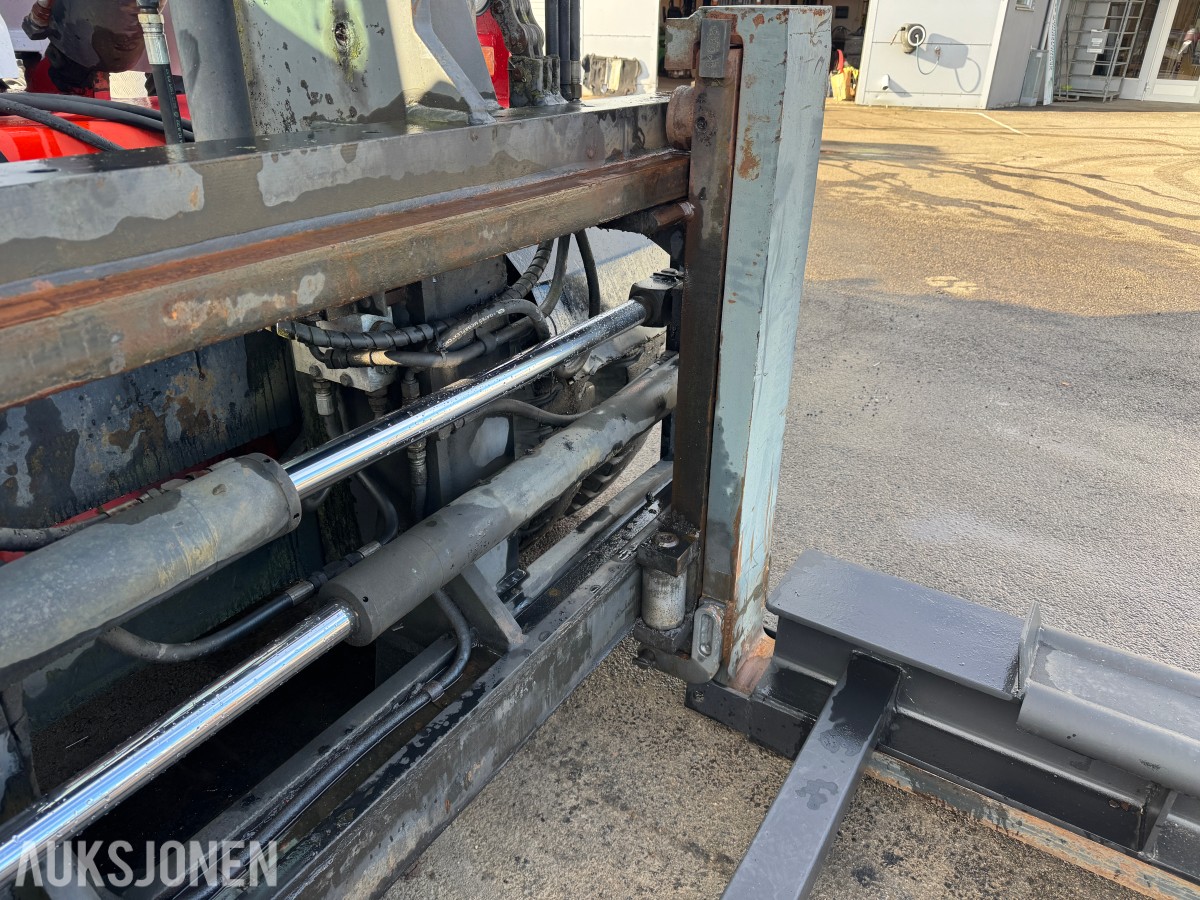 1994 Kalmar DC13,6-EC3 gaffeltruck med løfteåk, sideskift og spreder