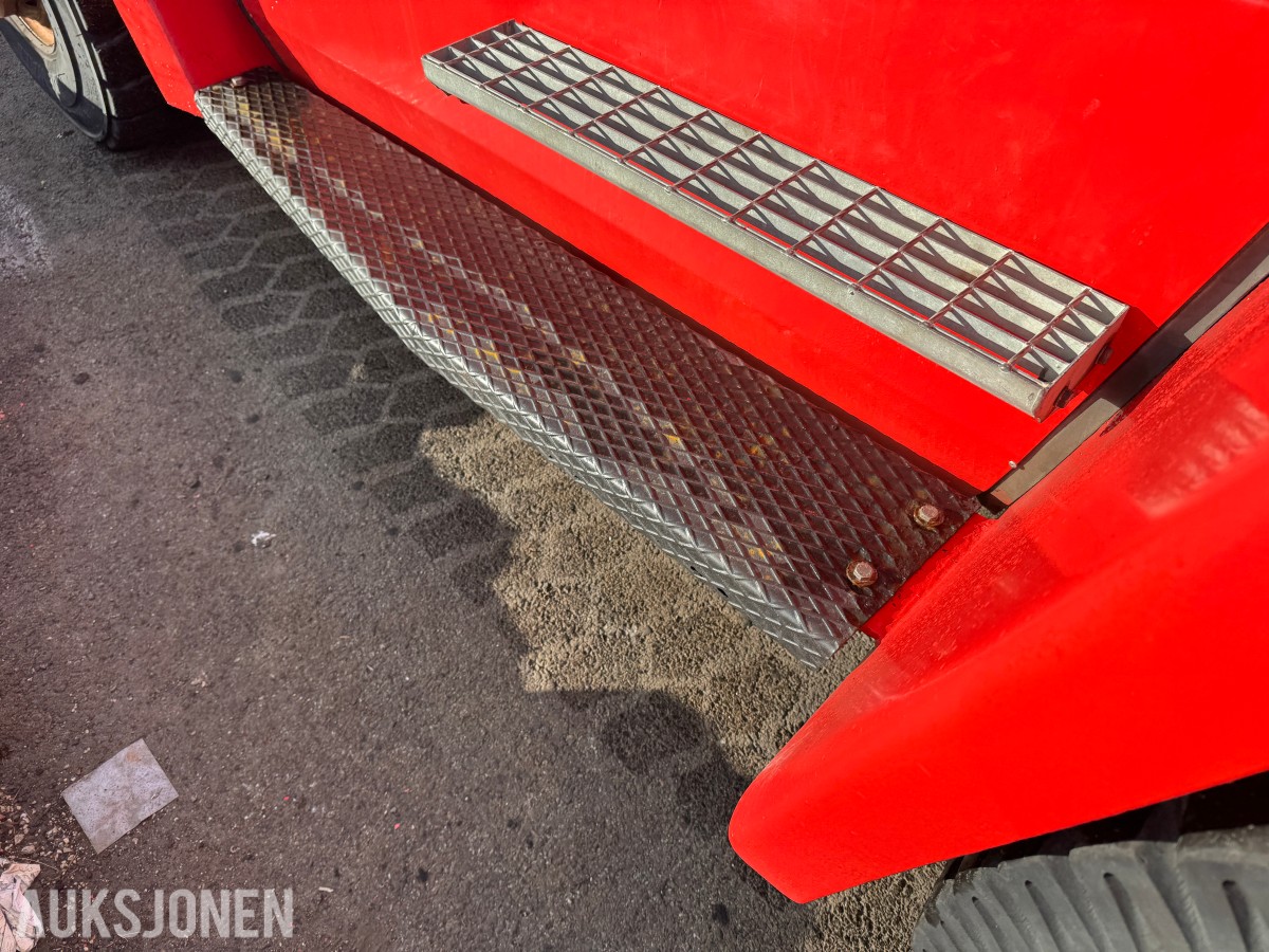 1994 Kalmar DC13,6-EC3 gaffeltruck med løfteåk, sideskift og spreder