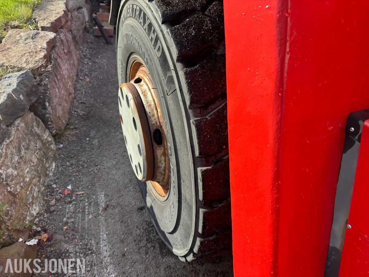 1994 Kalmar DC13,6-EC3 gaffeltruck med løfteåk, sideskift og spreder