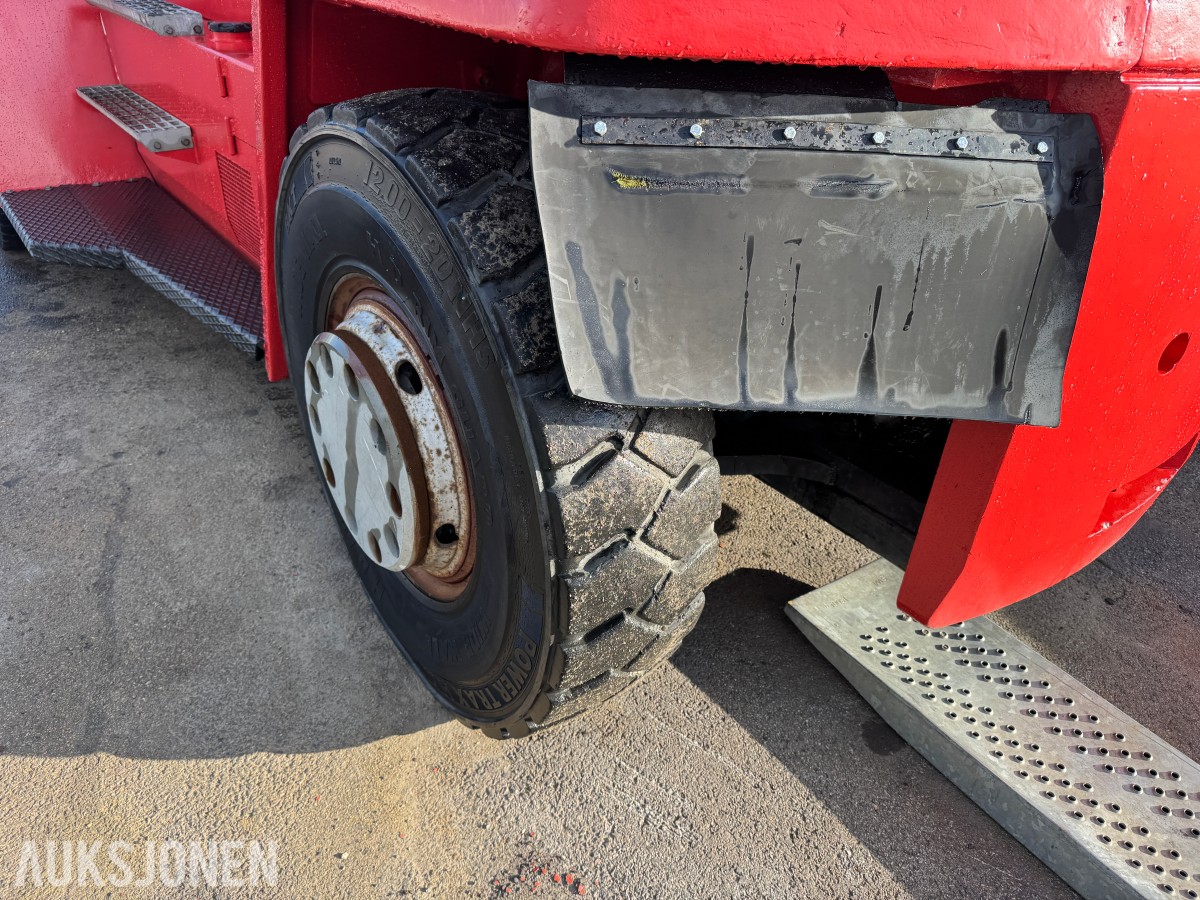 1994 Kalmar DC13,6-EC3 gaffeltruck med løfteåk, sideskift og spreder