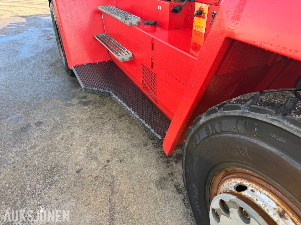 1994 Kalmar DC13,6-EC3 gaffeltruck med løfteåk, sideskift og spreder