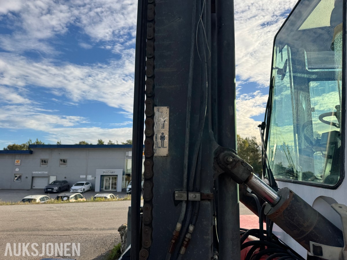 1994 Kalmar DC13,6-EC3 gaffeltruck med løfteåk, sideskift og spreder