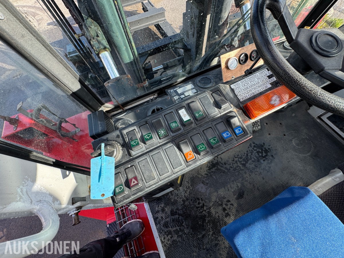 1994 Kalmar DC13,6-EC3 gaffeltruck med løfteåk, sideskift og spreder