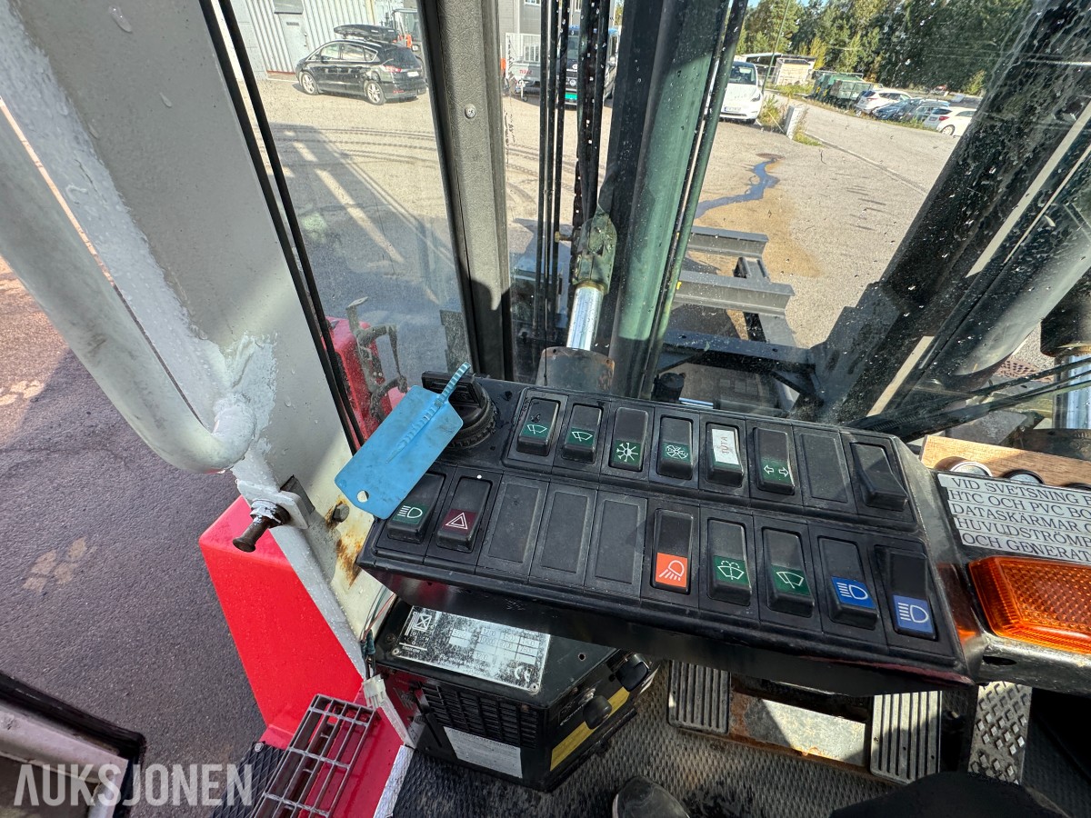 1994 Kalmar DC13,6-EC3 gaffeltruck med løfteåk, sideskift og spreder
