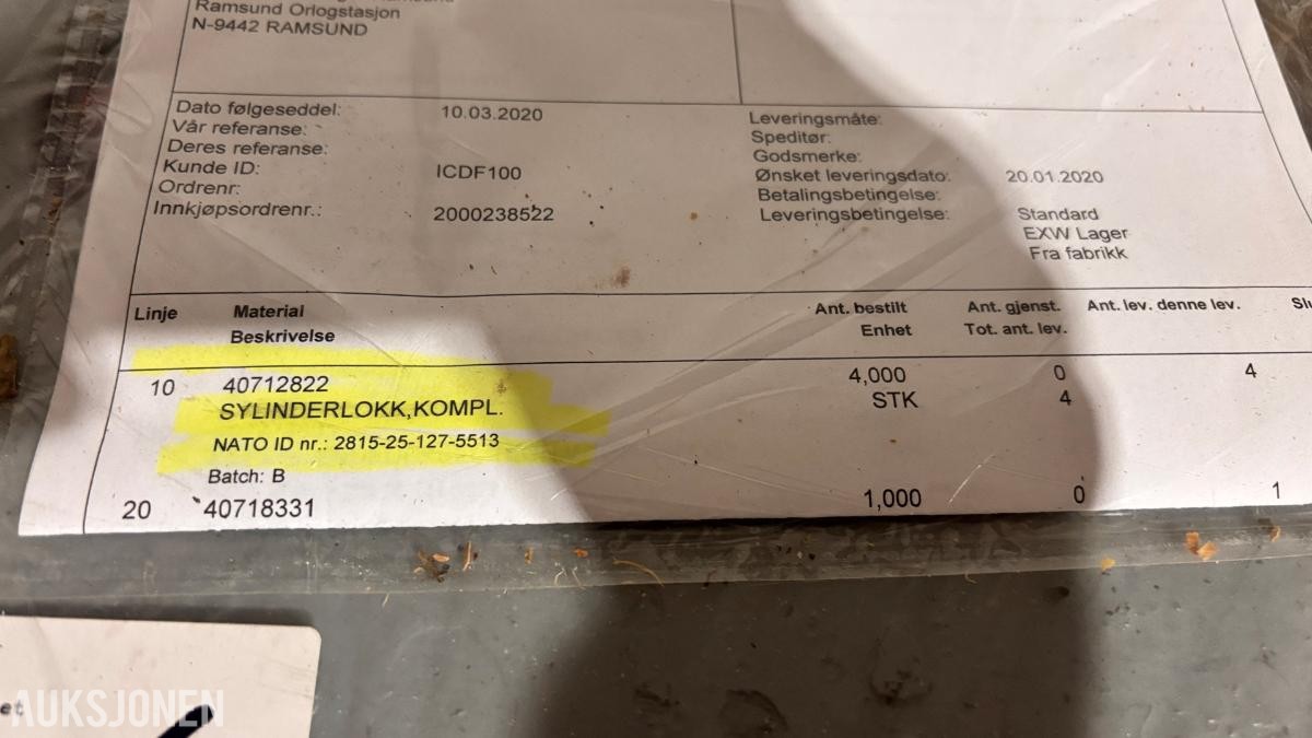 Stor reservedelspakke til Wichmann 9AXAG dieselmotorer – selges samlet