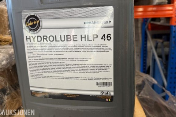 640 Liter Lubrico HLP 46 hydraulikkolje på 20L dunker