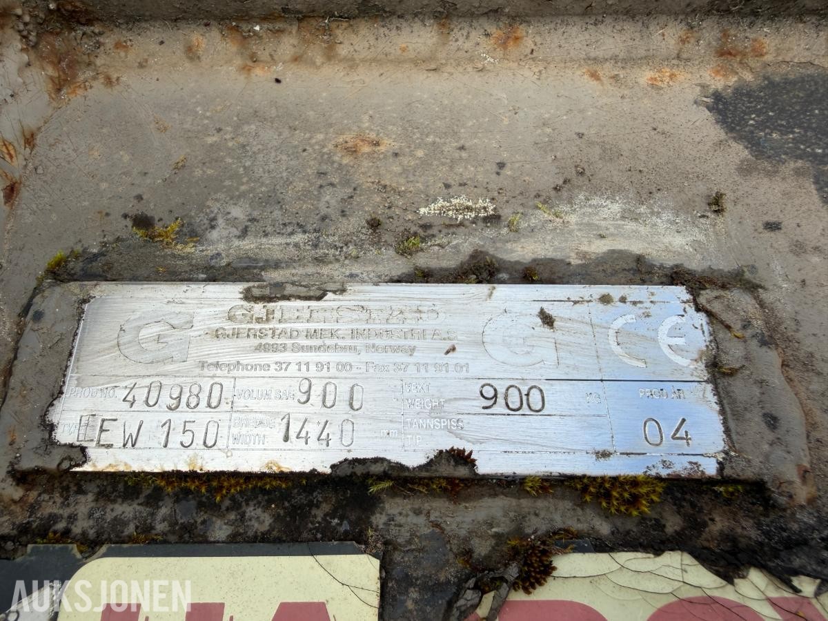 2004 Gjerstad grøfte skuffe med hydraulisk vinge, og B20 feste