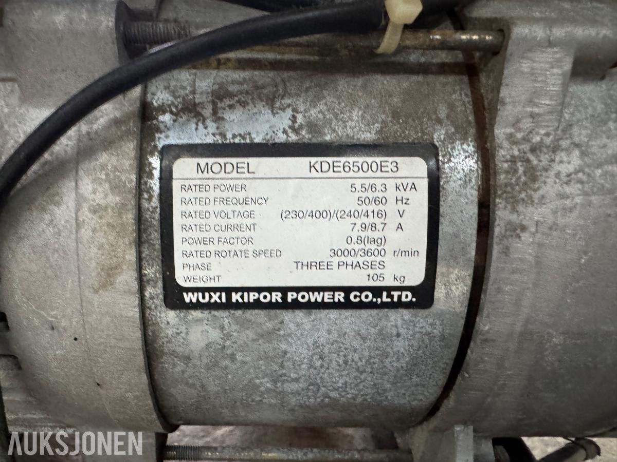 Kipor KDE6500E3 dieselaggregat