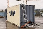 2022 20 fots container innredetsom skifterom med toalett