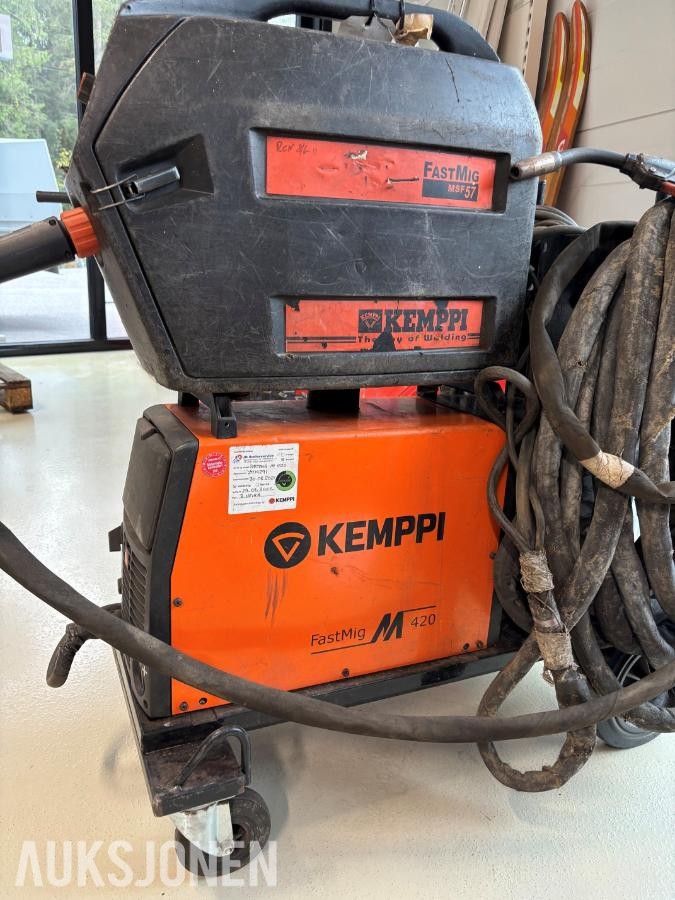 Kemppi Fastmig 420 M/ FastMig MSF 57 trådmater og tralle