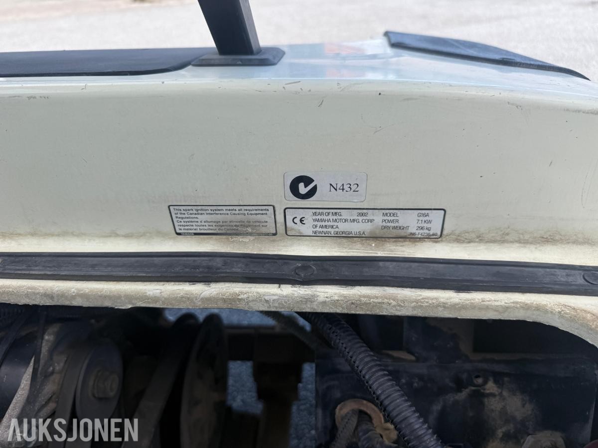 2002 Yamaha G16A bensindrevet golfbil - rep.objekt.