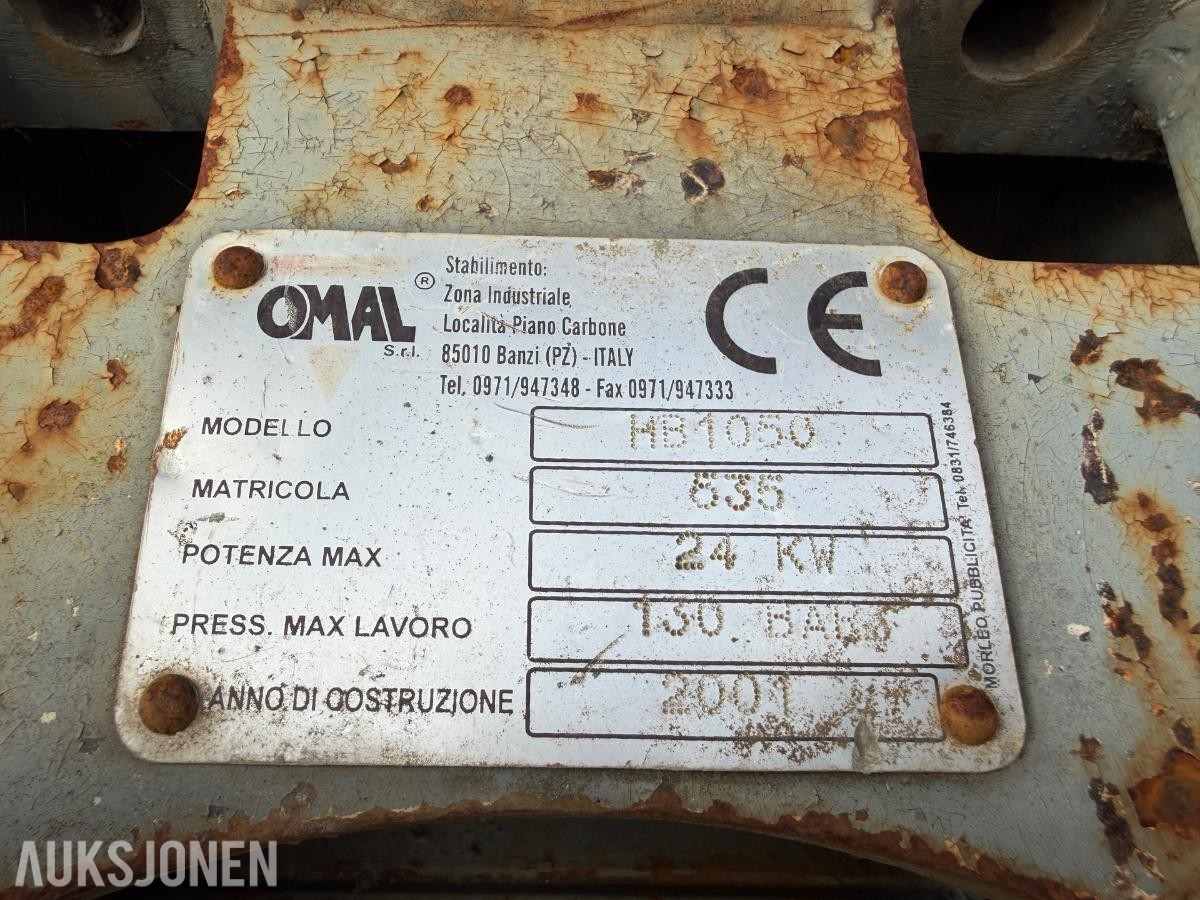 2001 Omal HB1050 pigghammer B20 feste