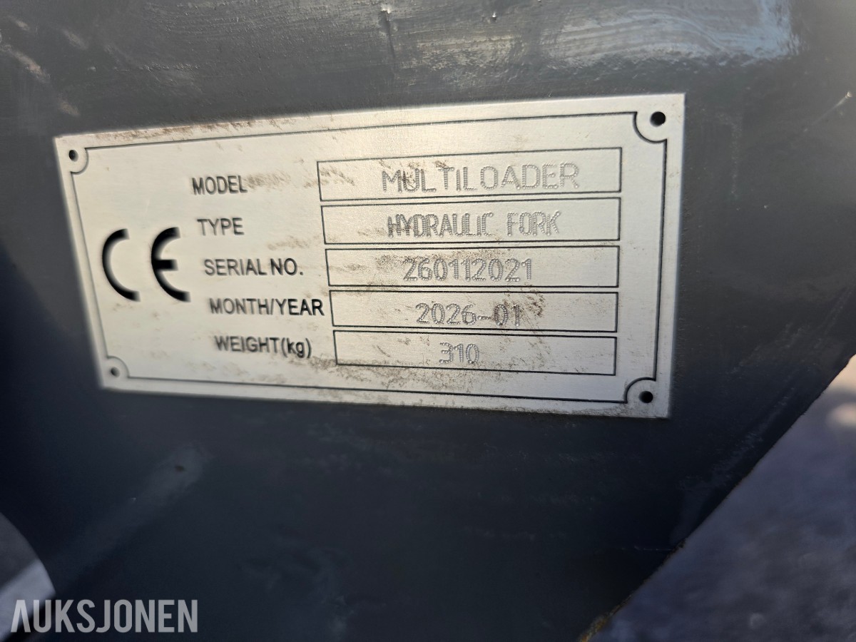 2026 Multiloader Hydraulisk gaffel 120 cm gaffler