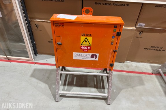 2019 Holte Industri US 63A byggstrømsentral - 400 V TN-S - 63 A - IP44 - Galvanisert stativ