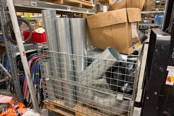 Ventilasjonsrør i galvanisert stål - ulike dimensjoner - bend og nipler - Flexit - Wanzl gitterboks
