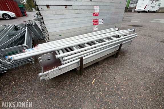 Custers rullestillas - Aluminium - Stag 2500 mm - Rammer - To plattformer med luke