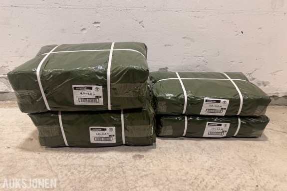 40 stk ETC Supreme presenninger - 4 × 6 m og 3 × 5 m, 90 g/m²