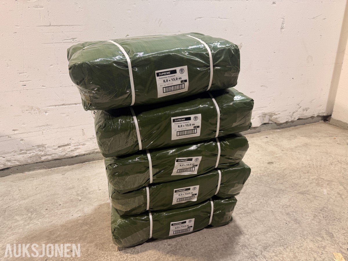 10 stk ETC Supreme 8 × 13 m presenning 90 g/m²