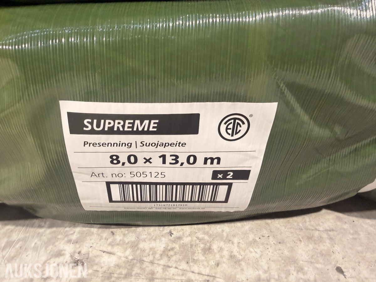 10 stk ETC Supreme 8 × 13 m presenning 90 g/m²