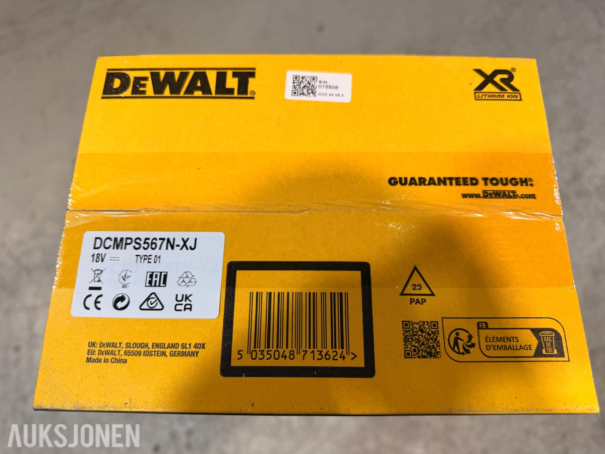 DEWALT grensager DCMPS520N-XJ og DCMPS567N-XJ 18V XR