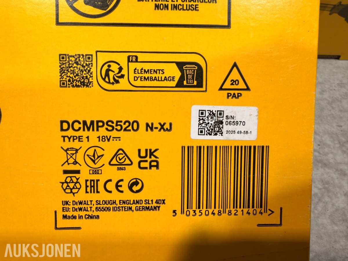 DEWALT DCMPS520N-XJ og DCMPS567N-XJ 18V XR grensager