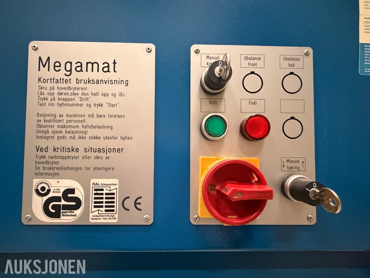 2 stk. Megamat lagerautomater / vertikale lagerkaruseller