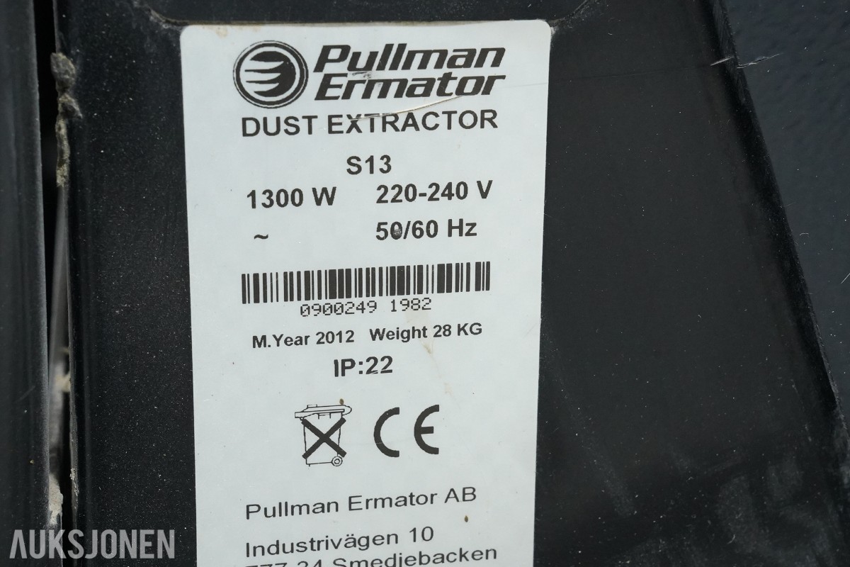 Pullman Ermator S13 støvavskiller
