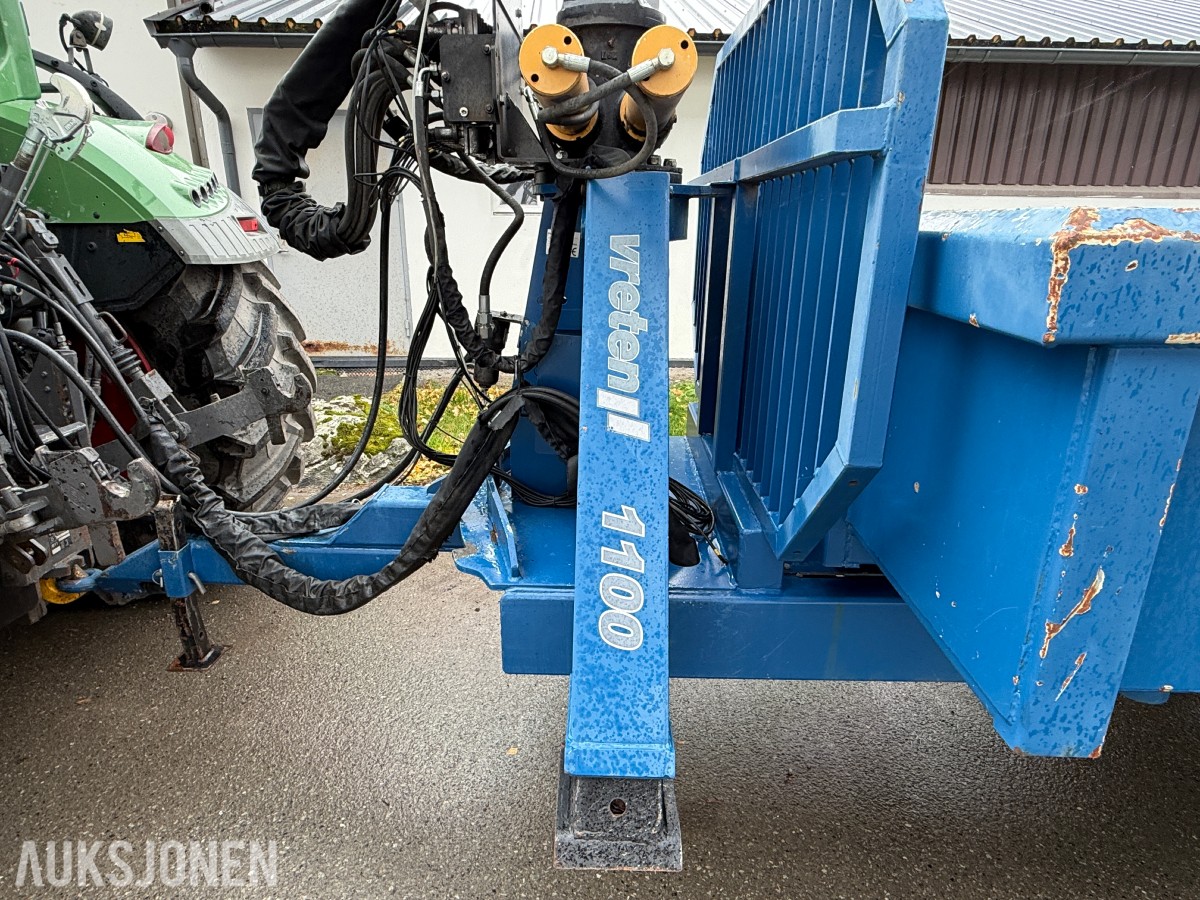 2013 Vreten 1100 Kombihenger (tømmerhenger/dumperhenger) / Fjernstyring / 6,5 meter kran