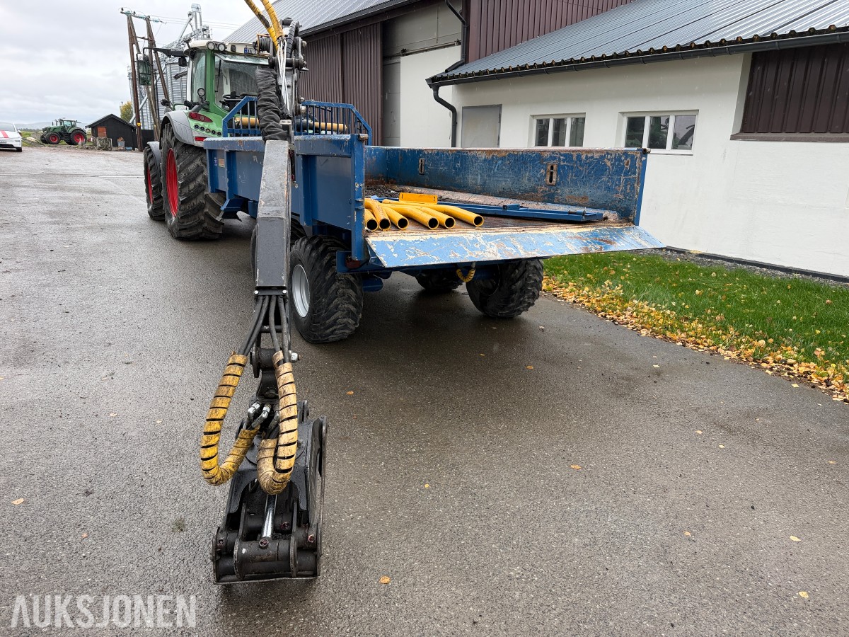 2013 Vreten 1100 Kombihenger (tømmerhenger/dumperhenger) / Fjernstyring / 6,5 meter kran