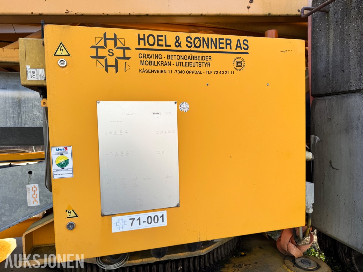 2008 POTAIN HD40A SAMMENLEGGBAR TÅRNKRAN