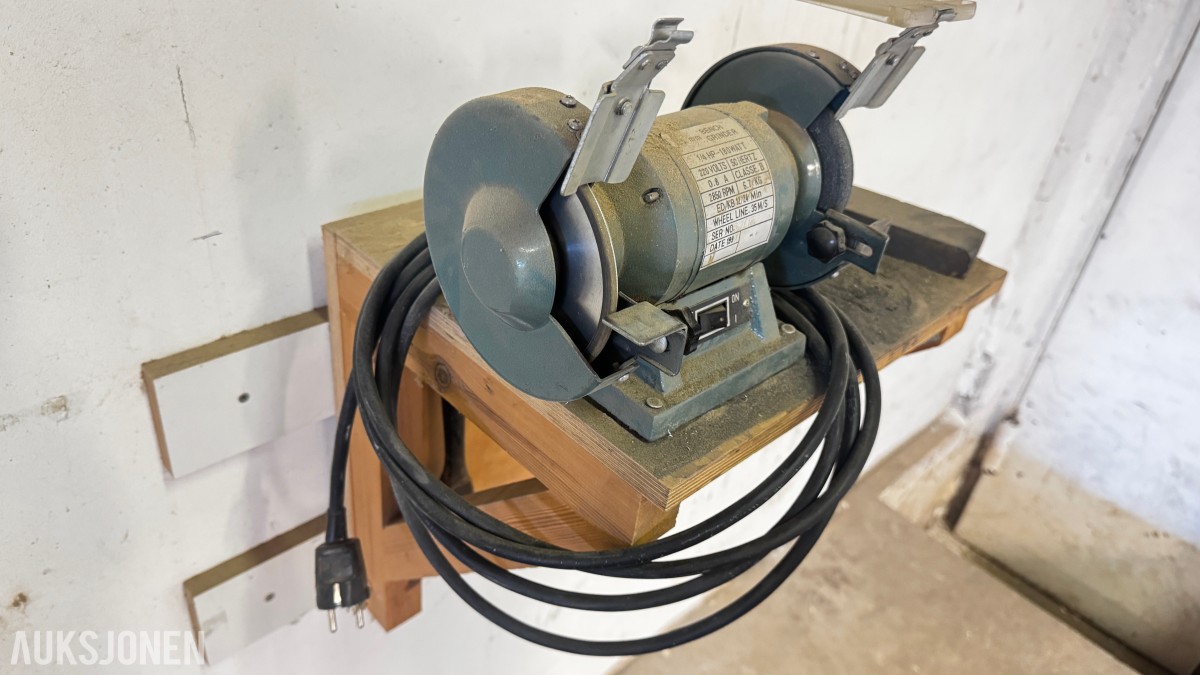 Dobbel benkeslipemaskin / smergelsliper – 180 W – 2850 o/min – 220 V