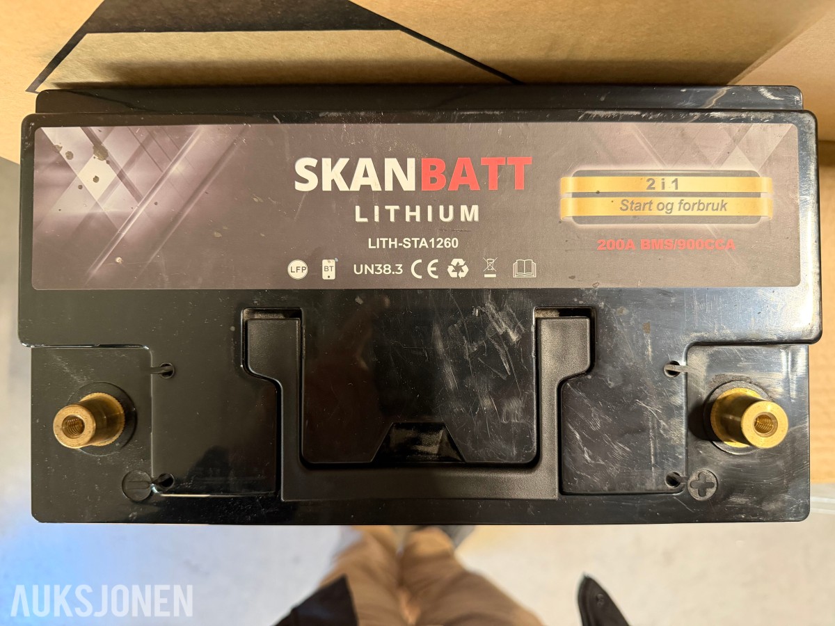 3 stk. SKANBATT Lithium LiFePo4, 12V 60Ah Bluetooth BMS 200CA
