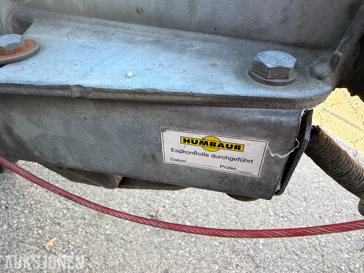 2017 Humbaur HTK 2000.27 tipphenger, 2000 kg totalvekt