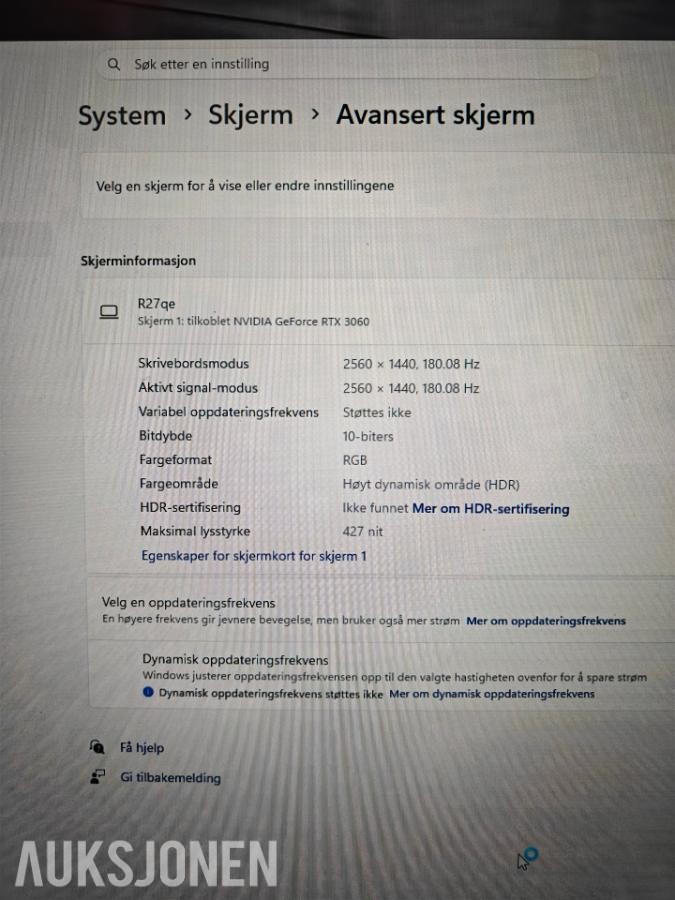 Lenovo l24e og legion r27, 2 stk gamingskjermer