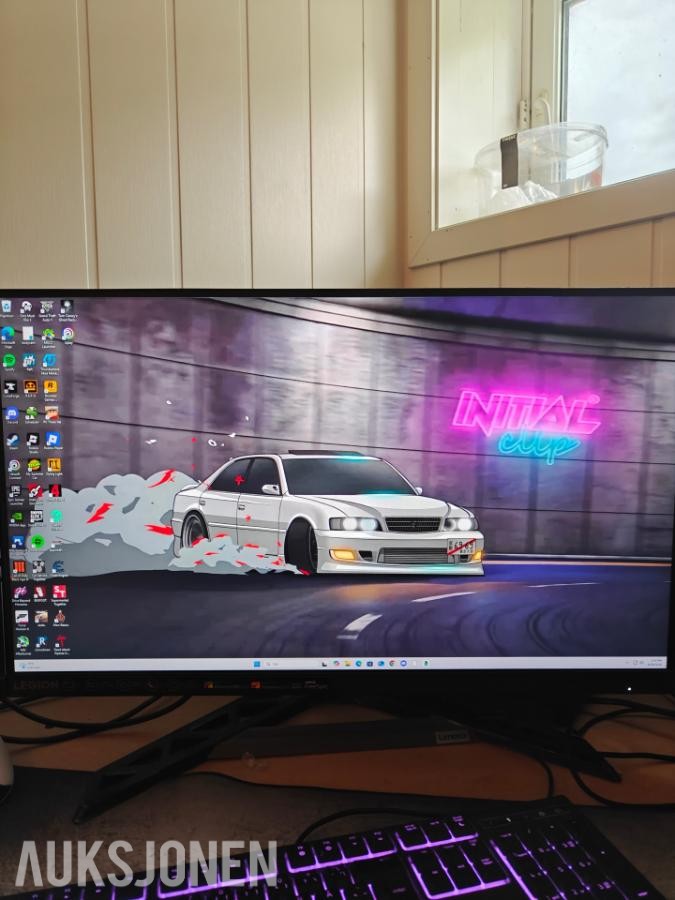Lenovo l24e og legion r27, 2 stk gamingskjermer