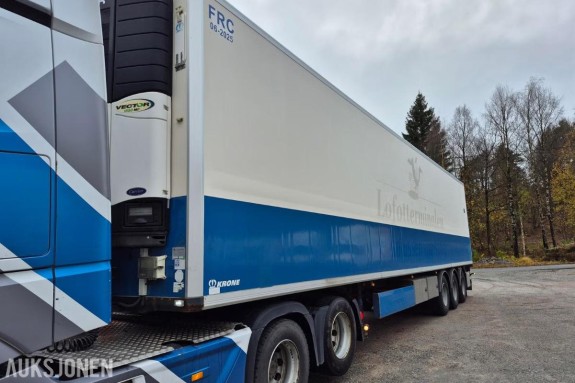 2011 Krone Cool Liner kjøletralle, Carrier Vector 1550, 3 aksler