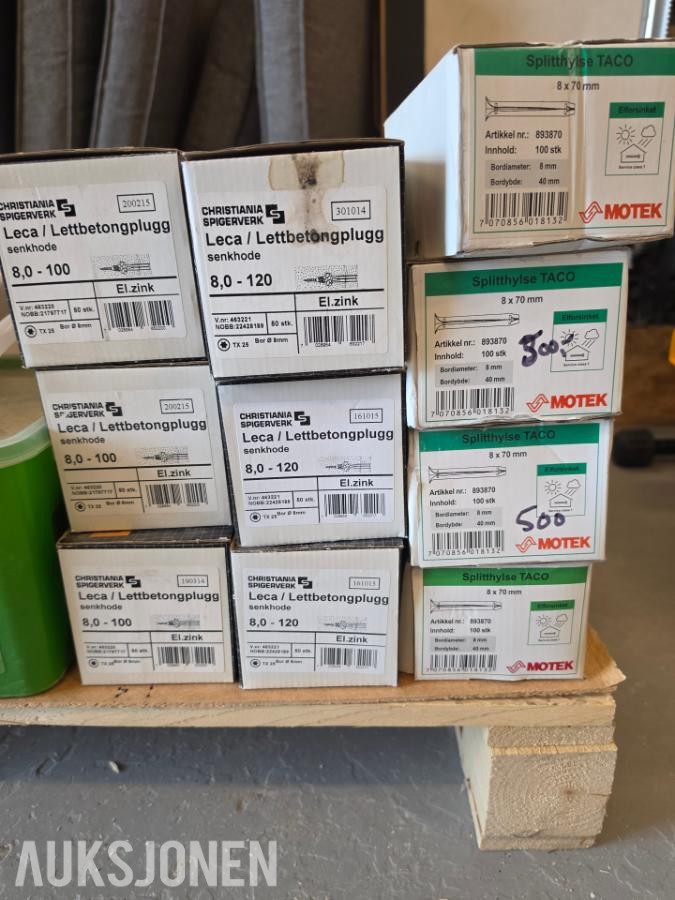 DIV Festemidler essve, spigerverket, Motek