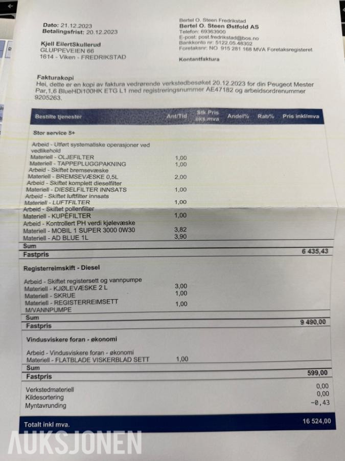 2016 Peugeot PARTNER 1.6-99 D, 158000km - REP.OBJEKT.