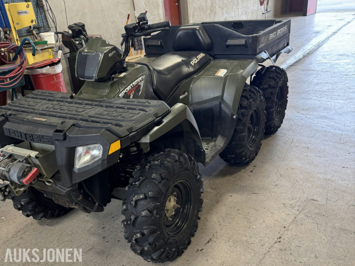 2010 Polaris Sportsman 800 6x6 ATV, vinsj og lasteplan