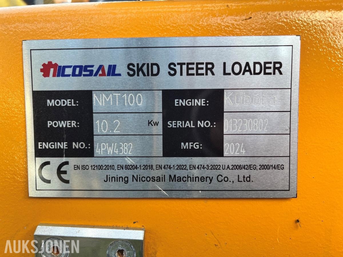 2024 Nicosail NMT100 Skidsteer