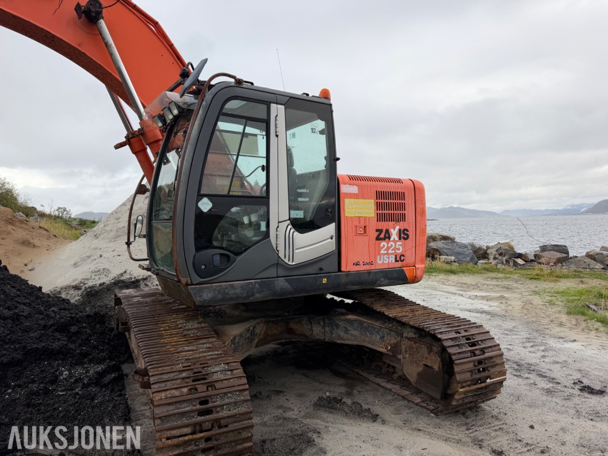 2008 Hitachi ZX225USPLC-3 Beltegraver, Engcon tiltrotator, S70, 2 skuffer