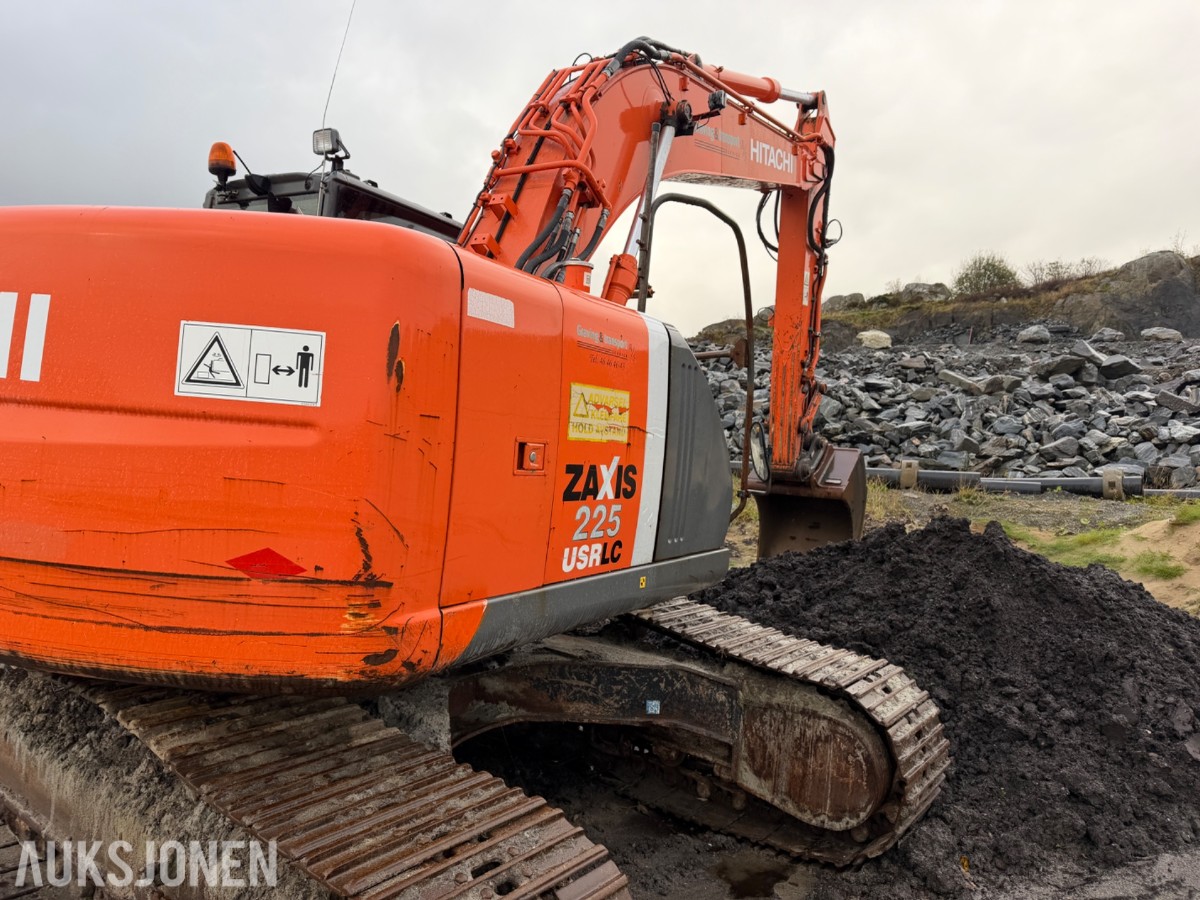 2008 Hitachi ZX225USPLC-3 Beltegraver, Engcon tiltrotator, S70, 2 skuffer