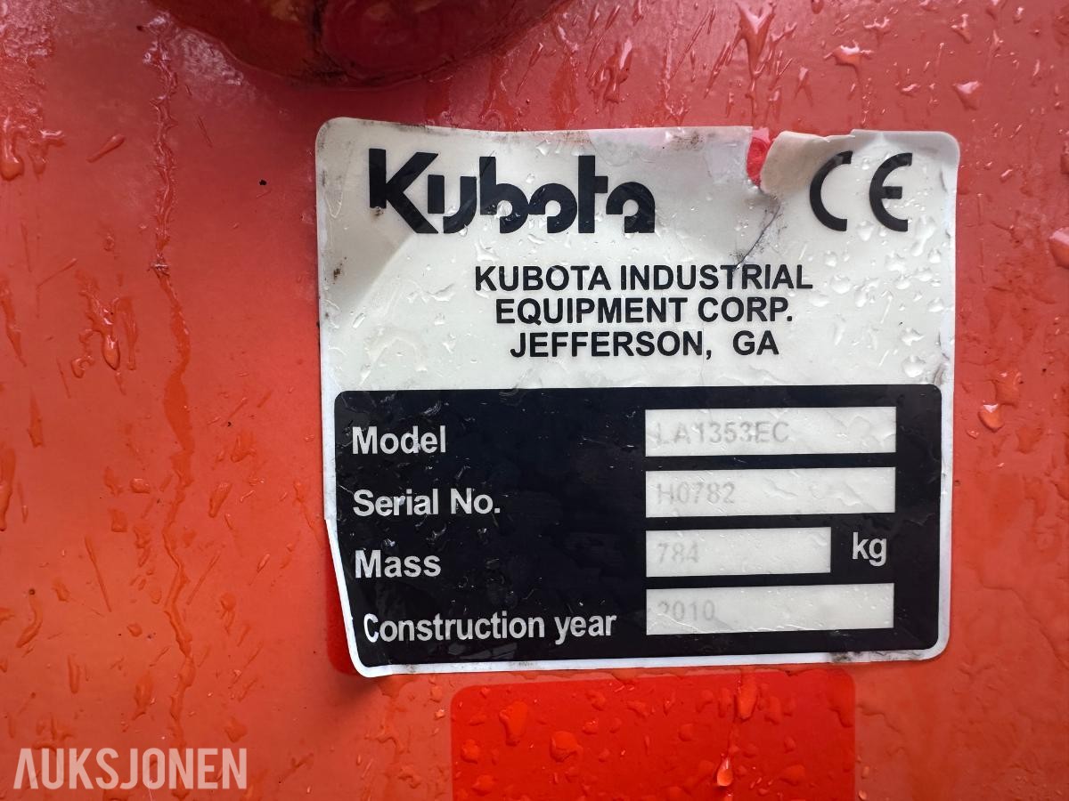 2010 Kubota M9540 traktor med lasteapparat