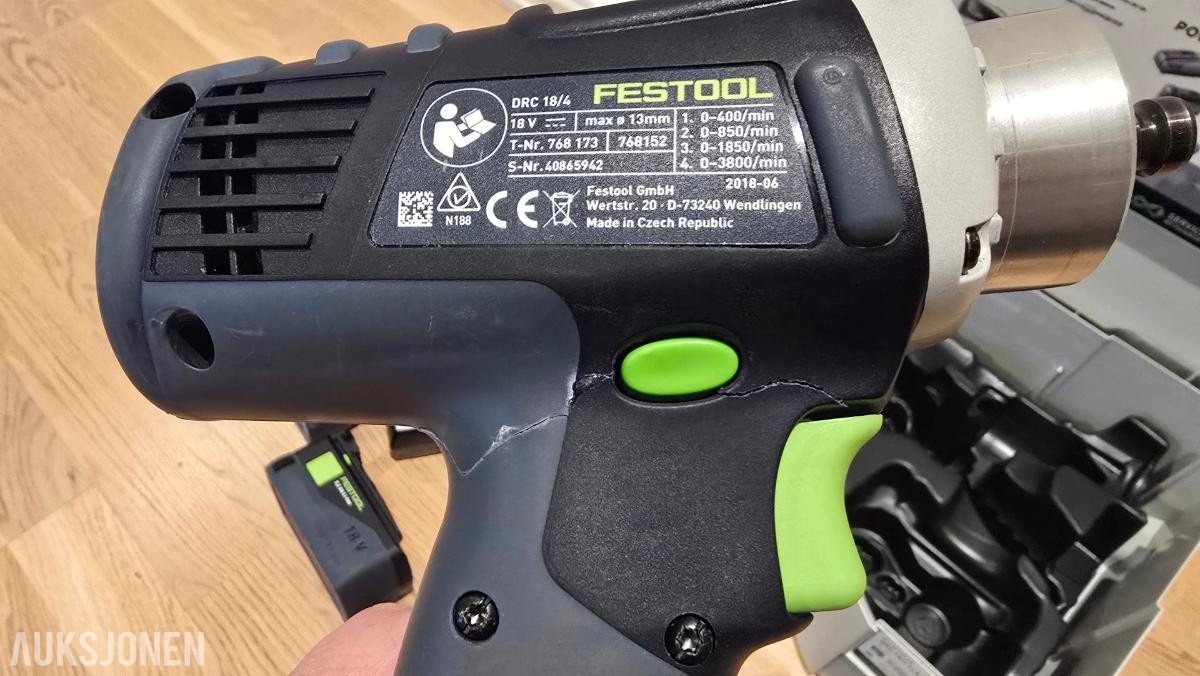 Festool DRC 18/4 Li 5,2-plus batteridrill